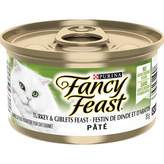 Purina Fancy Feast Paté Festin de Dinde et d'Abattis, Nourriture Humide pour Chats 85 g 85 g, 1,06 $/100g