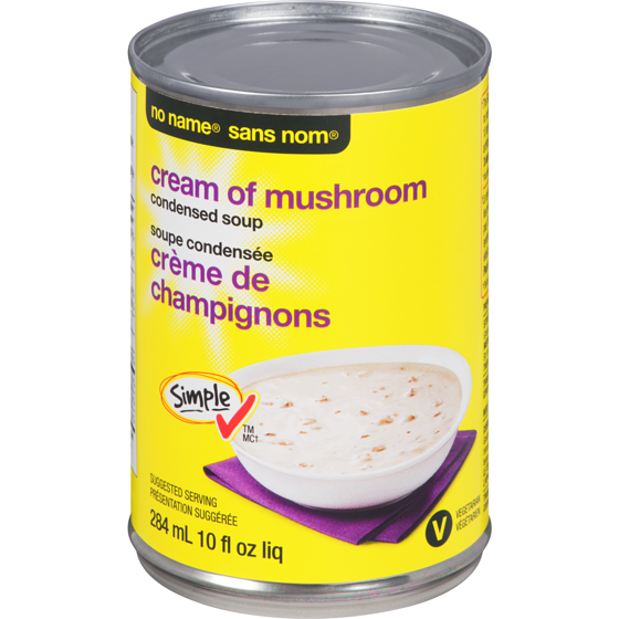Sans Nom Soupe crème de champignons condensée 284 ml, 0,45 $/100ml
