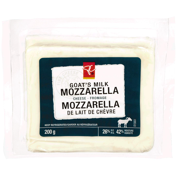 President's Choice Goat's Milk Mozzarella 200 g, $4.75/100g