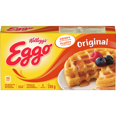 Kelloggs Eggo Original Waffles, 8 waffles 280 g, $1.43/100g