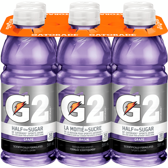 Gatorade Boisson G2 raisin 6x591.0 ml, 0,23 $/100ml
