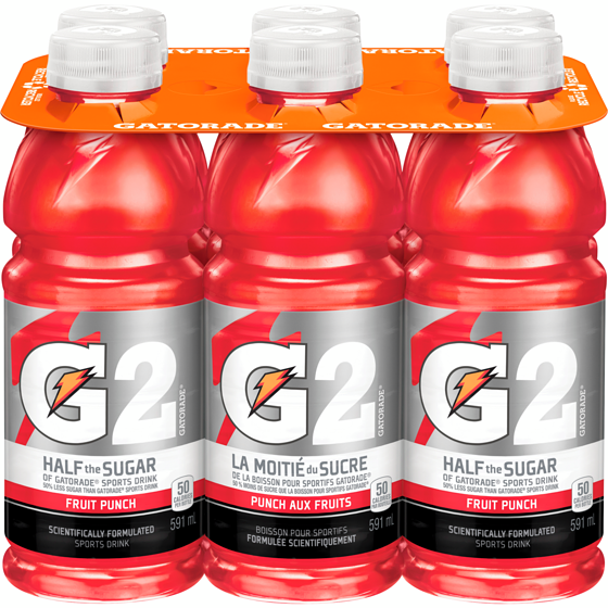 Gatorade Punch aux fruits G2 6x591.0 ml, 0,23 $/100ml