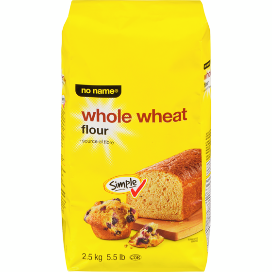 No Name Whole Wheat Flour 2.5 kg, $0.16/100g