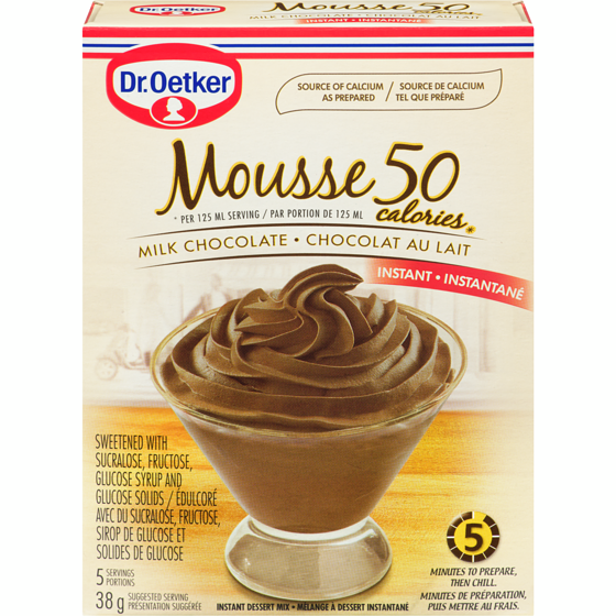 Dr. Oetker Mousse au chocolat 50 calories 37.5 g, 6,67 $/100g