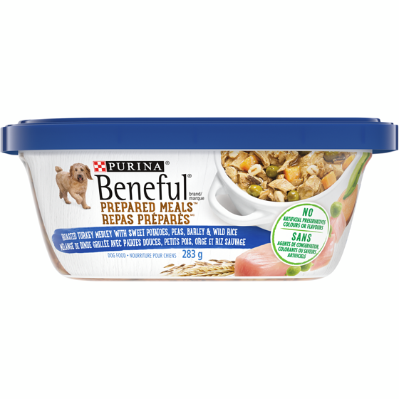 Purina Beneful Prepared Meals Roasted Turkey Medley, Wet Dog Food 283 g, $1.06/100g