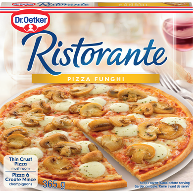 Dr Oetker Ristorante Thin Crust Mushroom Funghi Pizza 365 g, $1.92/100g