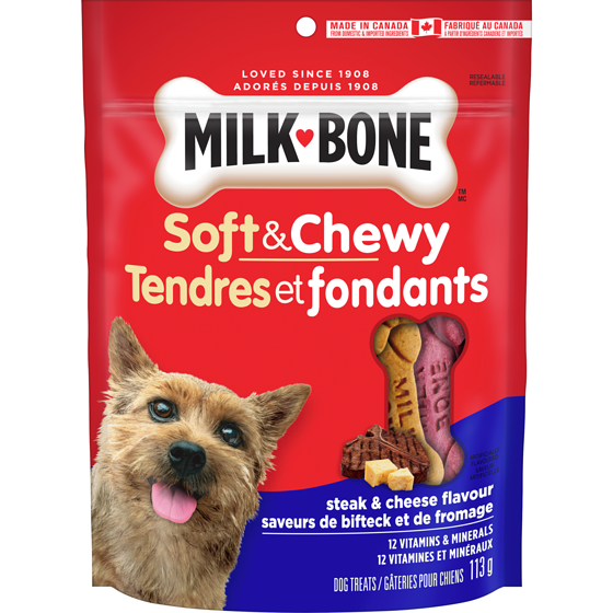 Milkbone Soft & Chewy Dog Treats Steak and Cheese Flavour 113 g, $2.38/100g