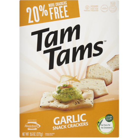 Manischewitz Craquelins Tam Tam à l’ail casher 272 g, 3,05 $/100g