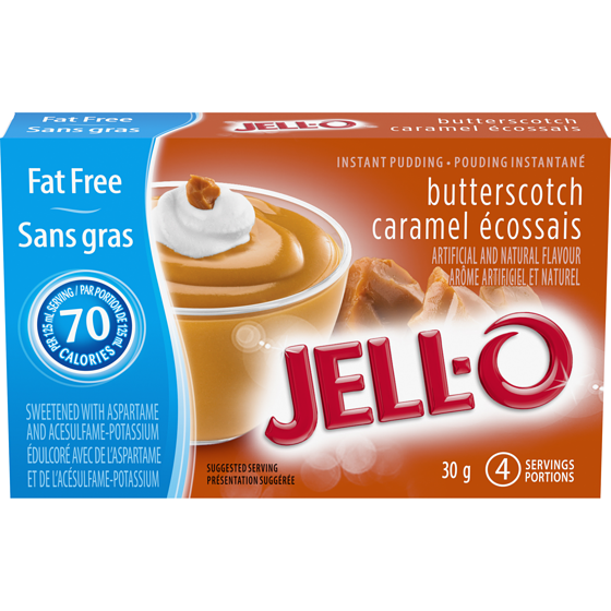 Jell-O Fat Free Butterscotch Instant Pudding Mix 30 g, $7.63/100g
