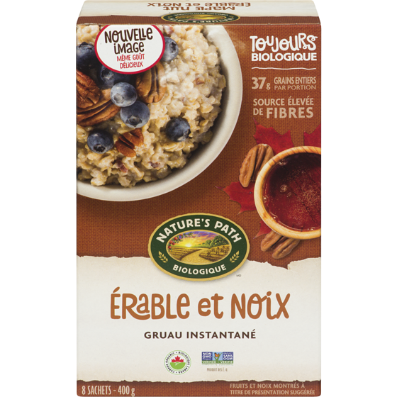 Nature’s Path Gruau biologique Érable et noix 400 g, 1,62 $/100g