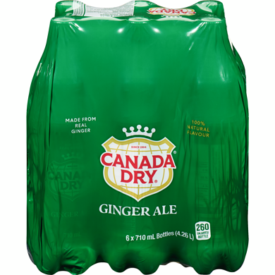 Canada Dry Ginger Ale, 6 Pack 6x710.0 ml, $0.09/100ml