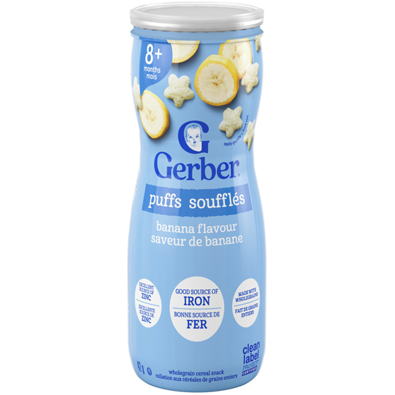 Nestlé SOUFFLÉS Saveur de banane, collations pour bébés, 42 g 42 g, 9,50 $/100g