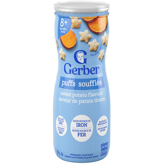 Nestlé SOUFFLÉS Saveur de patate douce, collations pour bébés, 42 g 42 g, 9,50 $/100g
