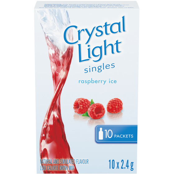 Crystal Light Cristal Léger Individuels, Framboise Glacée 24 g, 19,96 $/100g