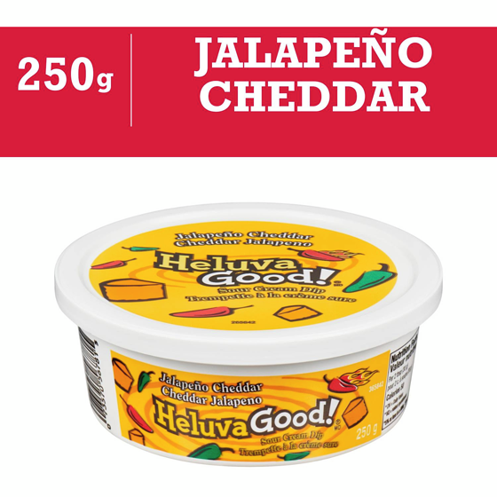 Heluva Jalapeño Cheddar Sour Cream Dip 250 g, $1.80/100g