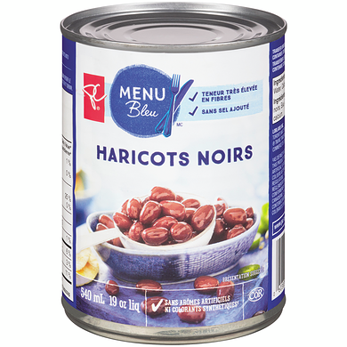 PC Menu Bleu Haricots noirs 540 ml, 0,32 $/100ml