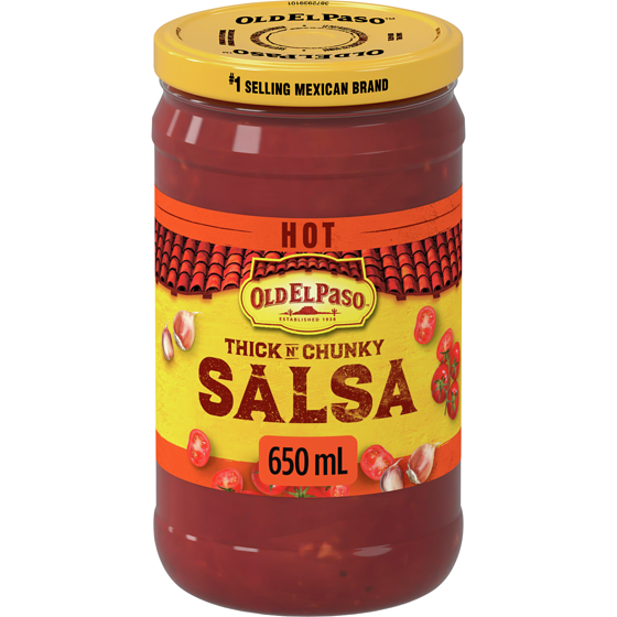 Old El Paso Thick n' Chunky Salsa, Hot 650 ml, $1.00/100ml