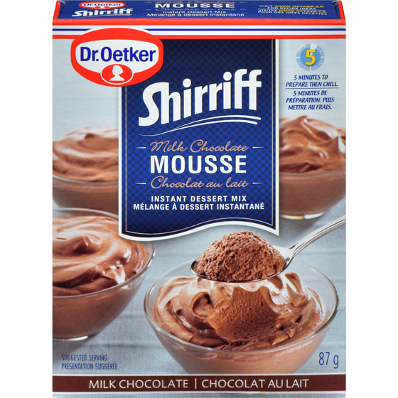 Dr Oetker Shirriff Mousse Mix, Milk Chocolate 87 g, $2.63/100g