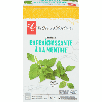 le Choix du Président Tisane rafraîchissante à la menthe 20 ea, 0,25 $/1ch