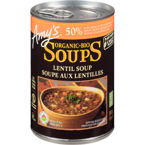 Amys Organic Soup, Lower Sodium Lentil 398 ml, $1.38/100ml