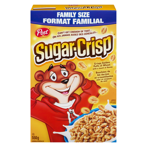 Post Sugar Crisp Family Size 550 g, $1.23/100g
