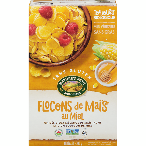 Nature’s Path Céréales biologiques Flocons de maïs au miel 300 g, 1,90 $/100g