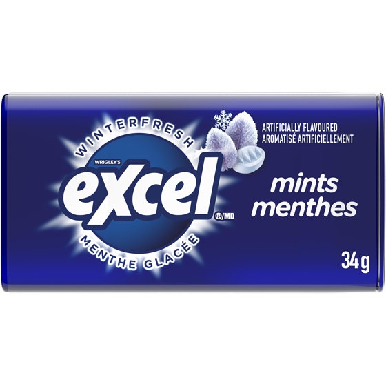 Wrigley's Excel Winterfresh Flavoured Mints, 1 Tin 34 g, $8.79/100g