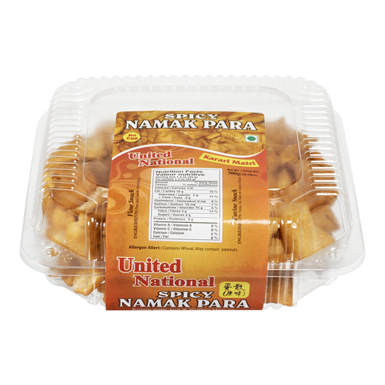 United National Namak Para Snacks, Spicy 360 g, $0.97/100g