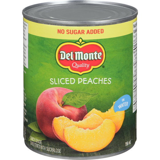 Del Monte No Sugar Added Peach Slices 796 ml, $0.63/100ml