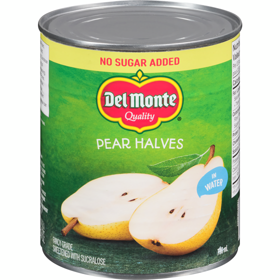 Del Monte No Sugar Added, Pear, Halves 796 ml, $0.63/100ml