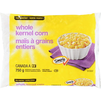 No Name Whole Kernel Corn 750 g, $0.40/100g