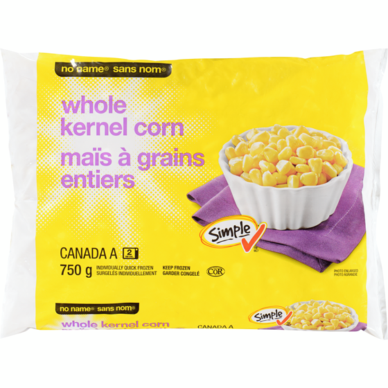 Sans Nom Maïs à grains entiers 750 g, 0,45 $/100g