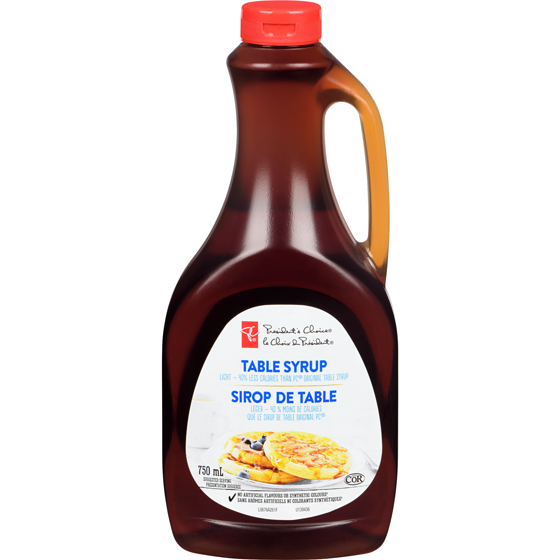le Choix du Président Sirop de table léger 750 ml, 0,57 $/100ml