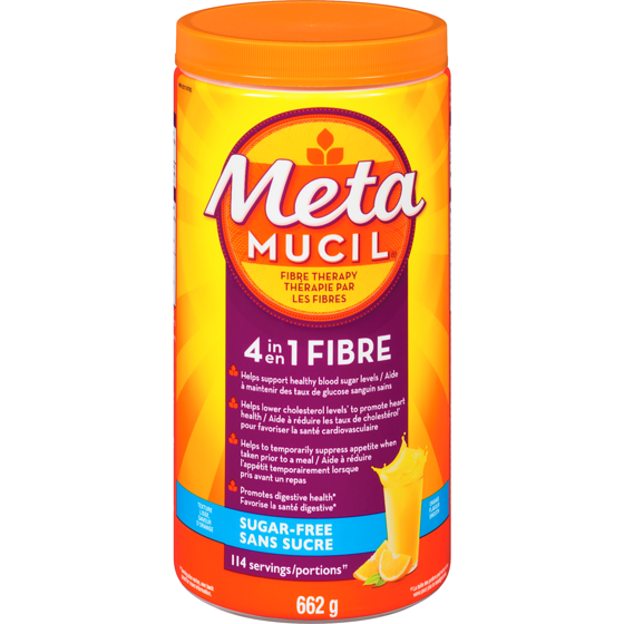Metamucil Fibres MultiSanté orange sans sucre 660 g, 5,00 $/100g