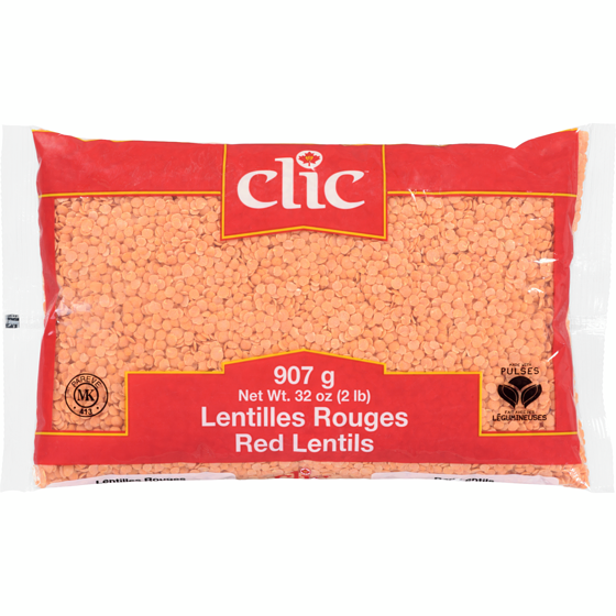 Clic Lentilles rouges 907 g, 0,47 $/100g