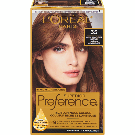 L'Oreal Paris Superior Préférence Permanent Hair Color Medium Golden Brown 1 ea, $19.49/1ea