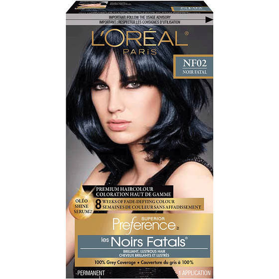 L'Oreal Paris Superior Préférence Permanent Hair Color Deepest Indigo 1 ea, $18.49/1ea