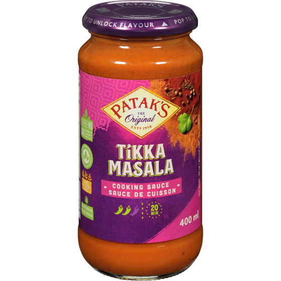 Pataks Sauce de Cuisson Tikka Masala 400 ml, 1,25 $/100ml