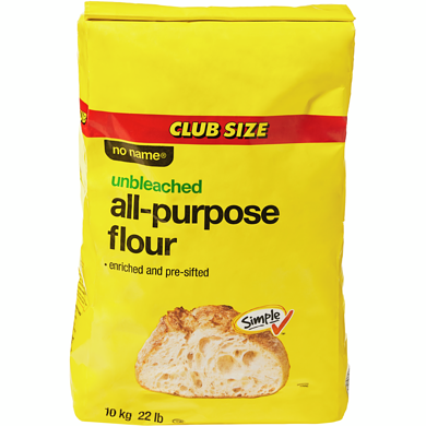 No Name Unbleached All-Purpose Flour Club Size 10 kg, $0.13/100g