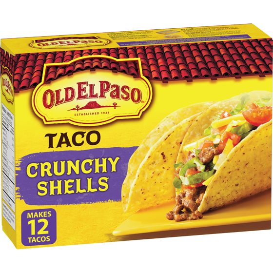 Old El Paso Taco Crunchy Shells 125 g, $3.59/100g