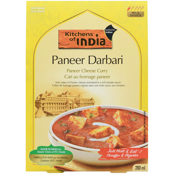 Kitchens of India Cottage Cheese Curry 280 ml, $1.61/100ml