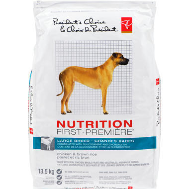 Nourriture Sèche De Choix Pour Chiens Adultes De Grandes Races Poulet Et Riz Brun Nutrition PremièrePC