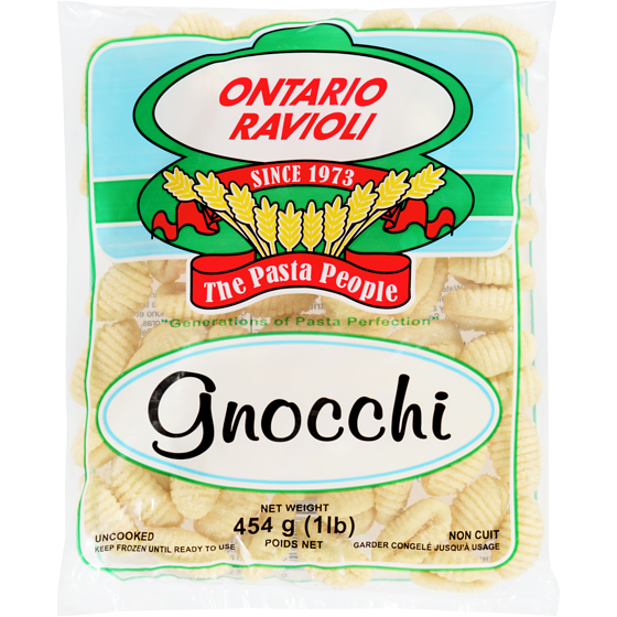 Ontario Ravioli Pasta, Gnocchi Frozen     454 g, $1.43/100g