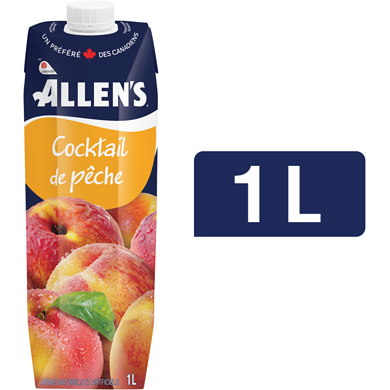 Allen’s Cocktail de pêche 1 l, 0,17 $/100ml