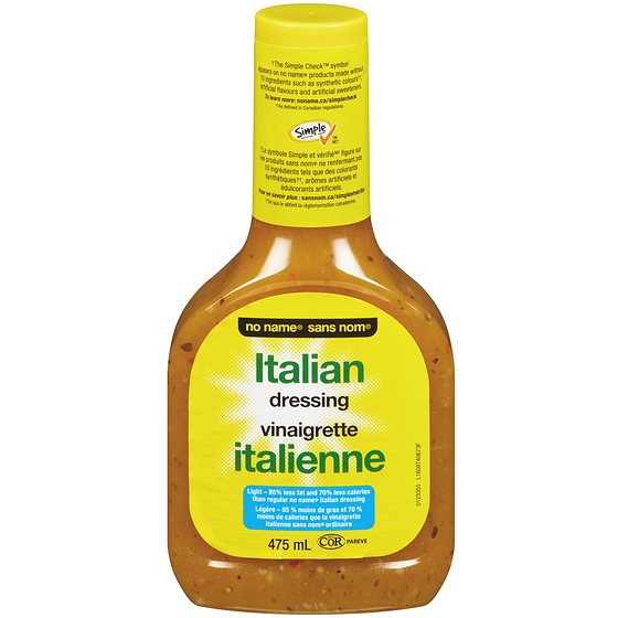 No Name Light Italian Dressing 475 ml, $0.84/100ml