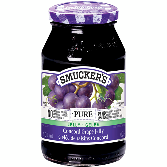 Smuckers Pure Concord Grape Jelly 500 ml, $1.60/100ml