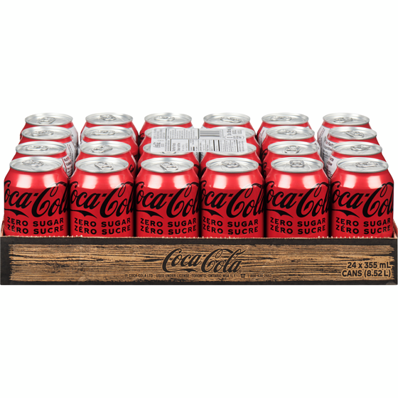 Coca-Cola Cola Zero Sugar Cans 24x355.0 ml, $0.17/100ml
