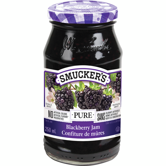 Smuckers Pure Blackberry Jam 250 ml, $2.10/100ml