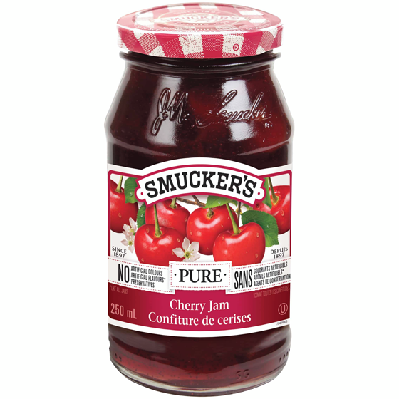 Smuckers Pure Cherry Jam 250 ml, $2.10/100ml