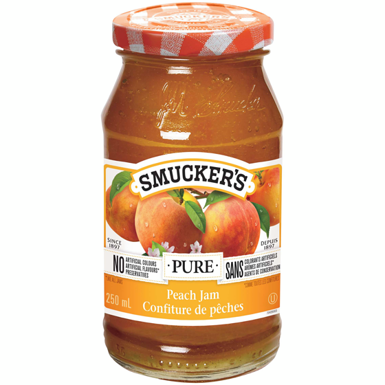 Smuckers Pure Peach Jam 250 ml, $2.10/100ml